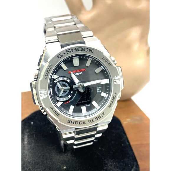 Casio G-Shock Mens Watch GSTB500D Bluetooth Tough Solar Gray Dial Steel 5684 - Picture 14 of 15